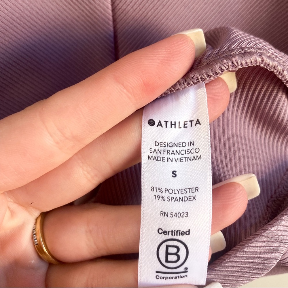 Athleta Bayview Purple Tee Shirt - Picture 6 of 7